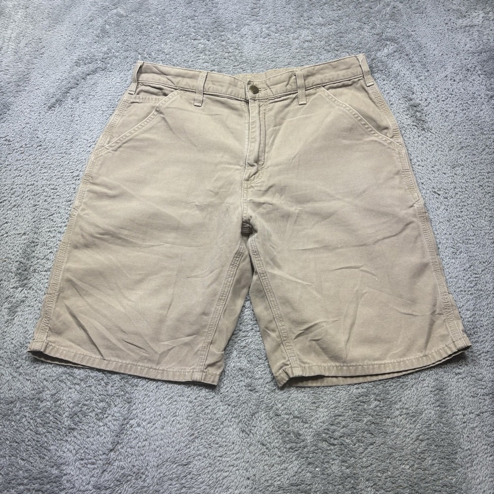 Carhartt‎ Shorts Men's 34x10 Brown Work Cargo Workwear Canvas Utility B278 GKH
